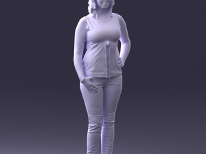 woman in red dress 0039 3D Model