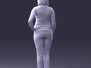 000382 Realistic Standing Female Character in Casual Outfit 3D Model