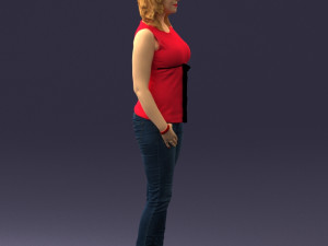 woman in red dress 0039 3d print ready 3D 프린트 모델