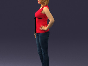 woman in red dress 0039 3d print ready 3D 프린트 모델