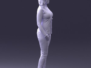 woman in red dress 0039 3d print ready 3D 프린트 모델