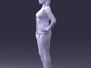 woman in red dress 0039 3d print ready 3D 프린트 모델