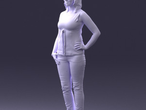 woman in red dress 0039 3d print ready 3D 프린트 모델