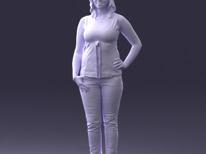 woman in red dress 0039 3d print ready 3D 프린트 모델
