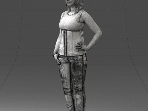 woman in red dress 0039 3d print ready 3D 프린트 모델