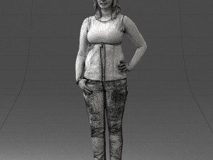 woman in red dress 0039 3d print ready 3D 프린트 모델