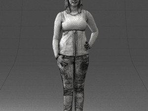 woman in red dress 0039 3d print ready 3D 프린트 모델