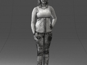 woman in red dress 0039 3d print ready 3D 프린트 모델