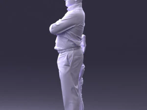 000383 3D Scanned Father and Daughter Standing Pose 3D Model