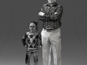 father and daughter 0040 3D 模型