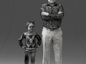 father and daughter 0040 3D 模型