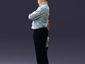 000383 3D Scanned Father and Daughter Standing Pose 3dp 3D Print Model