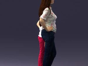 000369 Woman and a Child Standing Together 3dp 3D Print Model