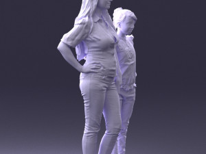 mom and daughter 0026 3d print ready 3D Принт Модель