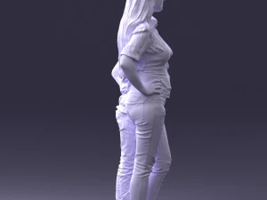 000369 Woman and a Child Standing Together 3dp 3D Print Model