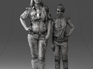 mom and daughter 0026 3d print ready 3D Принт Модель