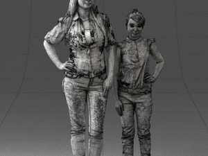 mom and daughter 0026 3d print ready 3D Принт Модель