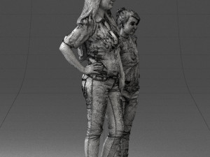 mom and daughter 0026 3d print ready 3D Принт Модель