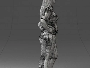 000369 Woman and a Child Standing Together 3dp 3D Print Model