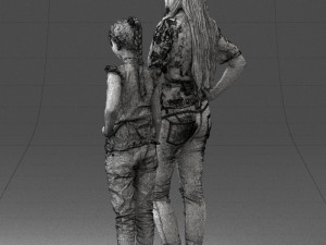 mom and daughter 0026 3d print ready 3D Принт Модель