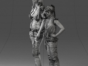mom and daughter 0026 3d print ready 3D Принт Модель