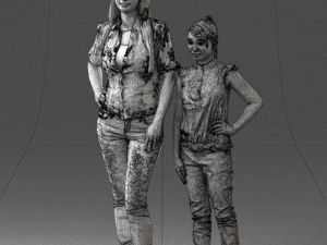 mom and daughter 0026 3d print ready 3D Принт Модель