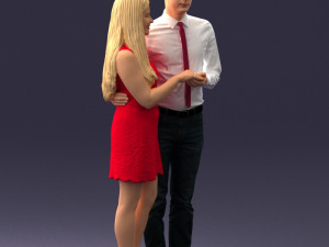 young couple 0024 3d print ready 3D 打印模型