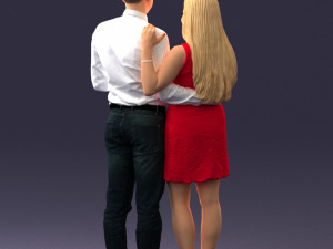 young couple 0024 3d print ready 3D 打印模型