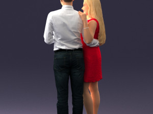 young couple 0024 3d print ready 3D 打印模型