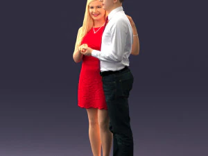 000367 Couple Standing Together 3dp 3D Print Model