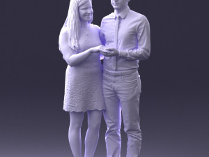 young couple 0024 3d print ready 3D 打印模型