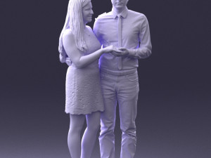 young couple 0024 3d print ready 3D 打印模型