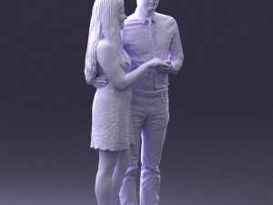 young couple 0024 3d print ready 3D 打印模型