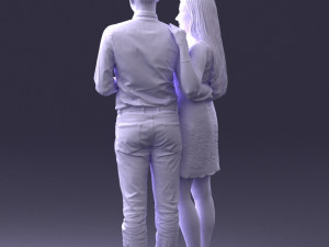 young couple 0024 3d print ready 3D 打印模型