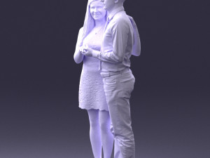 young couple 0024 3d print ready 3D 打印模型