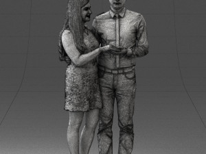 young couple 0024 3d print ready 3D 打印模型