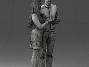 young couple 0024 3d print ready 3D 打印模型