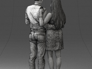 young couple 0024 3d print ready 3D 打印模型