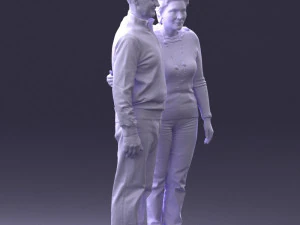 000376 वृद्ध जोड़ा एक साथ खड़ा है 3D मॉडल