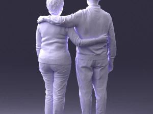 000376 वृद्ध जोड़ा एक साथ खड़ा है 3D मॉडल