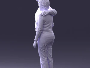 000376 वृद्ध जोड़ा एक साथ खड़ा है 3D मॉडल
