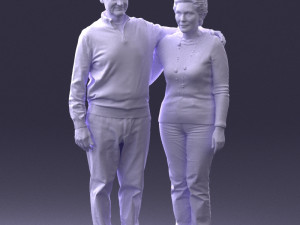 elderly couple 0033 Model 3D