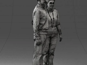 000376 वृद्ध जोड़ा एक साथ खड़ा है 3D मॉडल