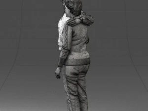 000376 वृद्ध जोड़ा एक साथ खड़ा है 3D मॉडल