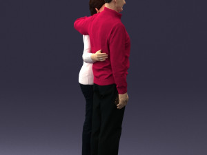 elderly couple 0033 3d print ready 3Dプリントモデル