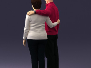 elderly couple 0033 3d print ready 3Dプリントモデル