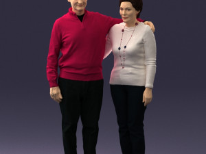 elderly couple 0033 3d print ready 3Dプリントモデル