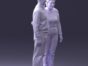elderly couple 0033 3d print ready 3Dプリントモデル