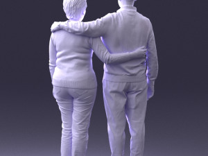 elderly couple 0033 3d print ready 3Dプリントモデル