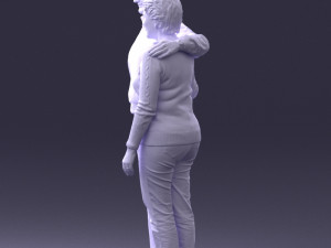 elderly couple 0033 3d print ready 3Dプリントモデル